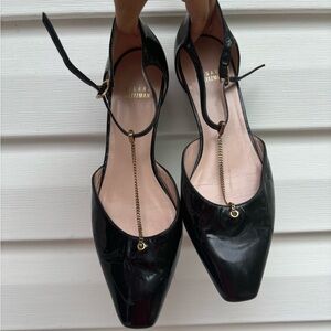 Stuart Weitzman Black Slingback Heels